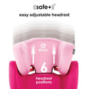 Cambria 2 XL, Dual Latch Connectors, 2-in-1 Belt Positioning Booster Seat - Pink