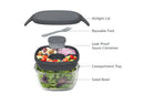 Glass Salad Container - Dark Gray