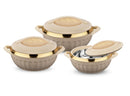 TABAKH Dignity Insulated Hot Pot Set 3pc (2500-3500-5000ml) Beige