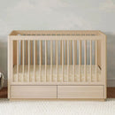 Bento 3-in-1 Convertible Storage Crib with Toddler Bed Conversion Kit and Drawers - Washed Natural
