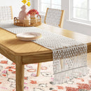 72" x 14" Cotton Macrame Runner White