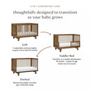 3-In-1 Convertible Crib - Natural Wood