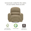 Rainbow Recliner and Swivel Glider - Latte Teddy Loop