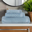 Geometric Cotton Towel Set - Blue