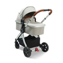 Ultimate 2 Stroller + Bassinet - Khaki / Silver Frame