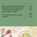 14 Cup Plastic Rectangle Food Storage Container - Clear