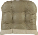 Overstuffed Non-Slip Dining Chair Cushions - Linear Stone Tan