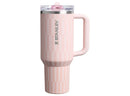 40 oz Stainless Steel Quencher Pro Tour Tumbler Tea Rose Tile