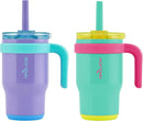 Reduce Coldee 14oz Tumblers with Handles - 2-Pack (Purple & Mint)