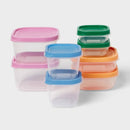 16pc Plastic Food Storage Container Set - Yellow/Green