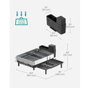 Expandable Dish Drying Rack - Silver and Black