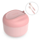 Insulated Leakproof Bowl with Collapsible Utensils - Blush Pink
