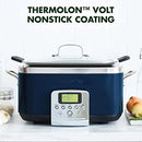 Programmable 6QT Electric Slow Cooker - Oxford Blue