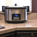 8.5qt Digital Slow Cooker with Locking Lid - Stainless Steel