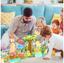 52PCS Dinosaur & Safari Magnetic Tile Set
