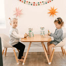 Play Kit (Play Table/Play Chair Set) - Natural Table w/ Charcoal Chairs