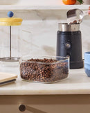 1qt Glass Airtight Food Storage Container with Lid - Cream