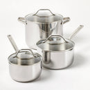 12pc Stainless Steel Cookware Set with Pan Protectors