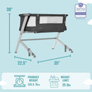 Skylar Bassinet and Beside Sleeper in Black