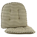 Gingham Tufted Chair Cushion - Set of 2