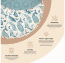 Cotton Quilted Activity Playmat - Caspian Whales