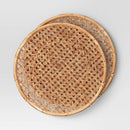 Rattan Cane Chargers - 2-Pack