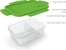 Glass Snack Container - Green
