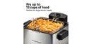 5.2qt Deep Fryer 35042: Aluminum Electric Oil Fryer, Dishwasher-Safe Parts, 1800W, Gray