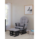 Hoop Glider Nursery Rocking Chair and Ottoman - Gray Frame/Slate Gray Swirl Fabric