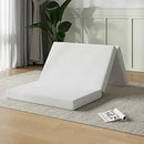 75"x39"x4" Foldable Mattress - White - Twin Size