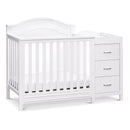 Charlie 4-in-1 Convertible Mini Crib-Changer - White