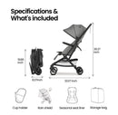 Velo Lightweight Travel Stroller - Khaki