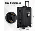 Zipperless Aluminum Frame Suitcase with Spinner Wheels - 24"