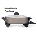 12-inch Ceramic Electric Skillet with Glass Cover