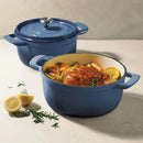 4-quart & 6-quart Enameled Cast Iron Round Dutch Oven, 2-pack - Blue