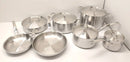 12 Piece Tri-Ply Clad Cookware Set - Silver