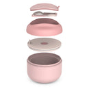 Insulated Leakproof Bowl with Collapsible Utensils - Blush Pink