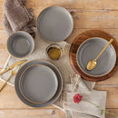 16-Piece Dinnerware Set - Dark Grey