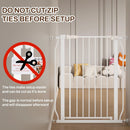 Baby Gate for Stairs and Doorways - White