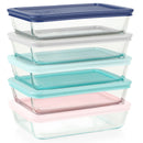 Glass Meal Prep Storage Containers - Multi-Color