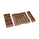 4-Piece Acacia Wood Expandable Drawer Organizer Box Set