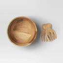 3-Piece Wood Salad Bowl Set with Utensils