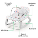 Keep Cozy 3-in-1 Grow with Me Vibrating Baby Bouncer Seat - Pink Burst