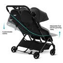 Lithe Lightweight Double Stroller - Black