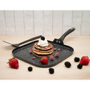 11" Ceramic Bistro Square Griddle Black: Pancake & Tortilla Stovetop Griddle, Aluminum, Hand Wash