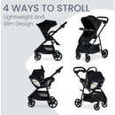 Willow Brook S+ Baby Travel System, Infant Car Seat and Stroller Combo - Raven Black