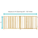 Extra Wide Swing Wooden Gate - Fits 60"-103"