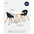 Play Kit (Play Table/Play Chair Set) - Coconut table w/ Charcoal Chairs