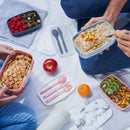 All-in-One Stackable Lunch Box Container - Blush Marble
