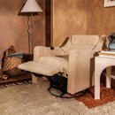 Kiwi Deluxe Power Recliner and Swivel Glider with Heat and Massage - Chai Shearling